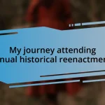 My journey attending annual historical reenactments