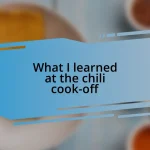 What I learned at the chili cook-off